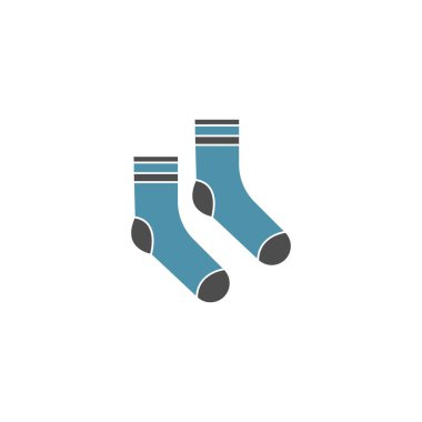 Sock simgesi logo tasarımı örnekleme şablonu vektörü