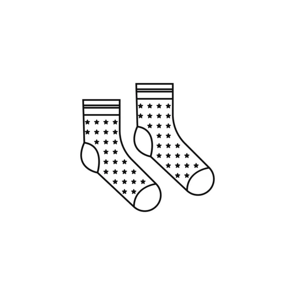 Sock Ikon Logó Design Illusztráció Sablon Vektor — Stock Vector