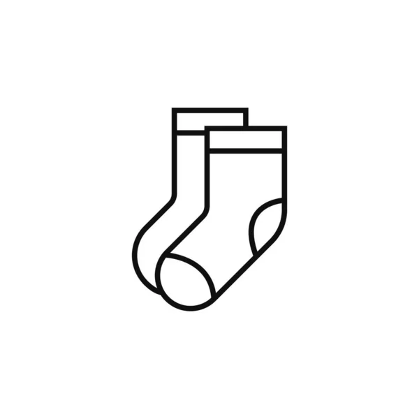 Sock Simgesi Logo Tasarımı Örnekleme Şablonu Vektörü — Stok Vektör