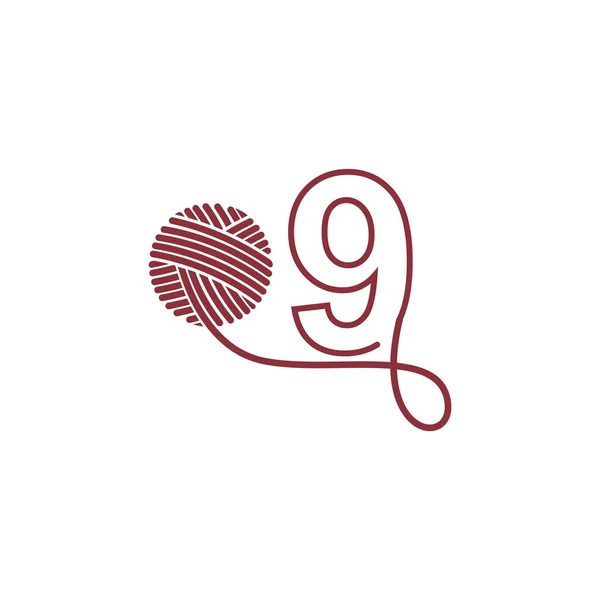 Number Skein Yarn Icon Design Illustration Vector — Image vectorielle