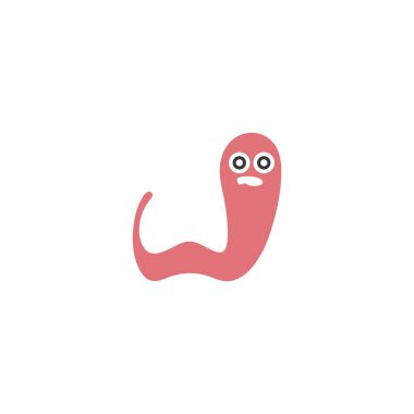 Worm icon logo design illustration vector template
