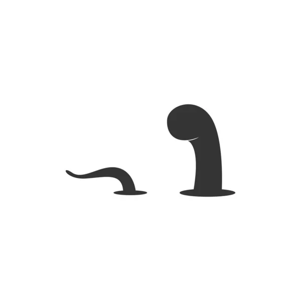 Worm Icon Logo Design Illustration Vector Template — Stock vektor