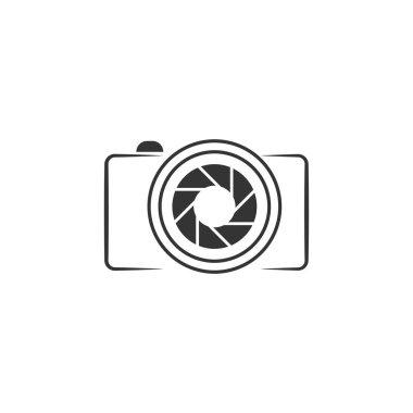 Camera icon logo design illustration template vector