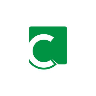 C harfi simgesi logo tasarımı illüstrasyonu