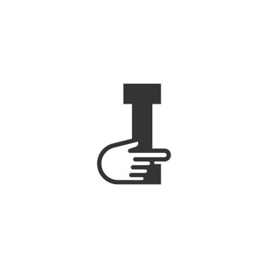 Harf bir el imleç simgesi resimleme şablonu ile birleştirildi