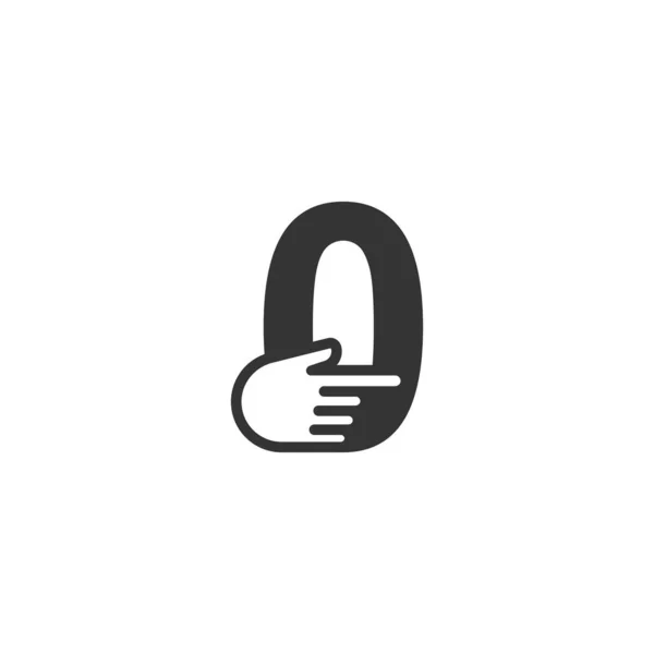 Number Combined Hand Cursor Icon Illustration Template — Vetor de Stock