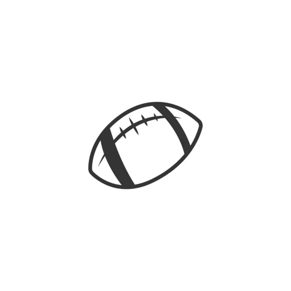 Rugby Ball Icon Logo Design Illustration Template — 스톡 벡터