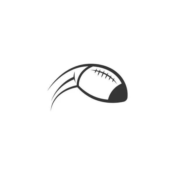 Rugby Ball Icon Logo Design Illustration Template — Archivo Imágenes Vectoriales