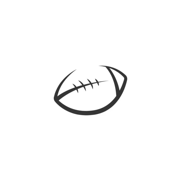 Rugby Ball Icon Logo Design Illustration Template — Archivo Imágenes Vectoriales