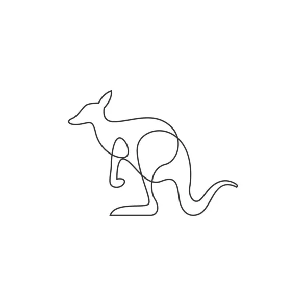 Kangaroo Icon Logo Design Illustration Template Vector — Image vectorielle