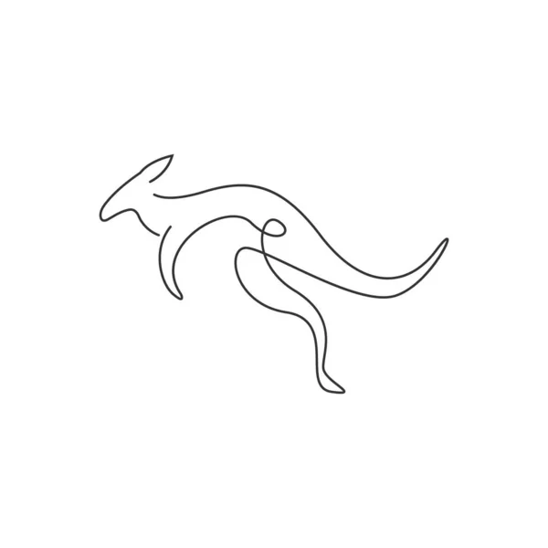 Kangaroo Icon Logo Design Illustration Template Vector — Vector de stock