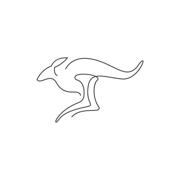 Kangaroo Icon Logo Design Illustration Template Vector — Image vectorielle