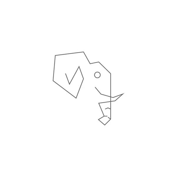 Elephant Icon Logo Design Illustration Template — Stock vektor