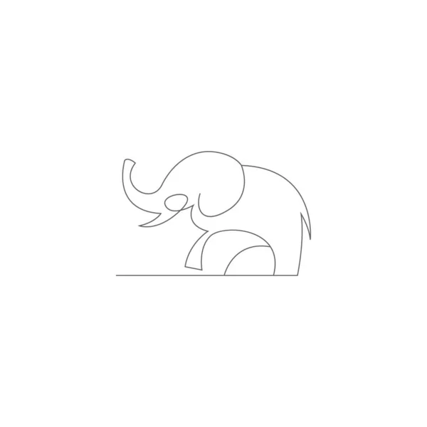 Elephant Icon Logo Design Illustration Template — Stock vektor