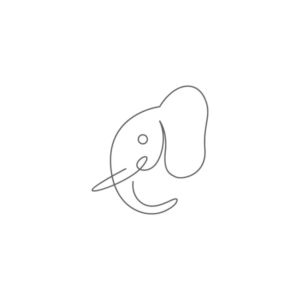 Elephant Icon Logo Design Illustration Template — Stockvector