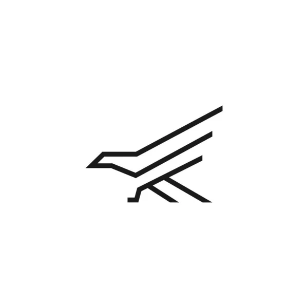 Eagle Icon Logo Design Illustration Template — 스톡 벡터