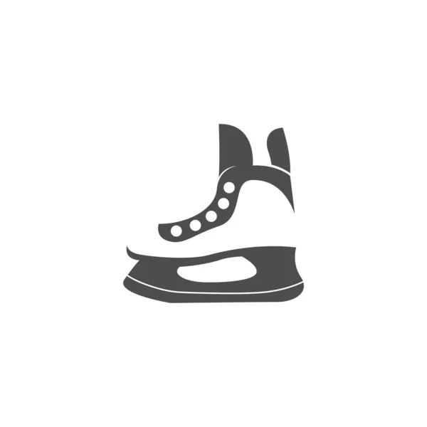 Ice Skate Shoes Icon Logo Illustration Template Vector — Stock Vector