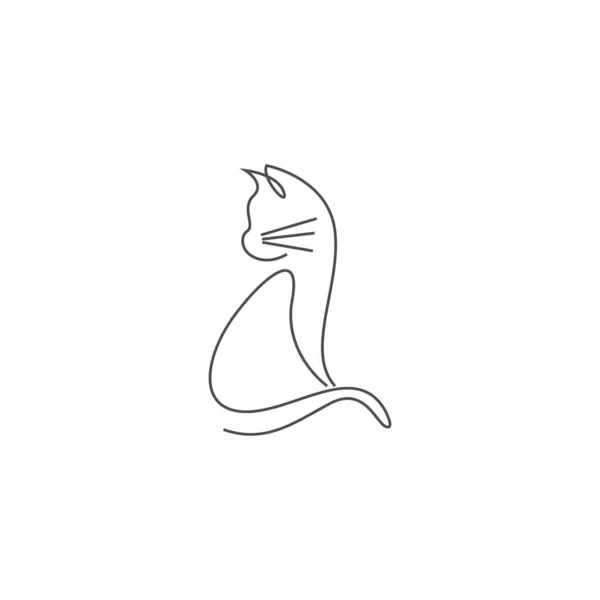 Cat Line Art Design Illustration Template — Stock vektor