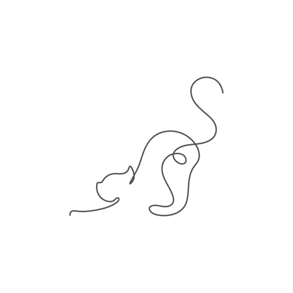 Cat Line Art Design Illustration Template — Stock vektor