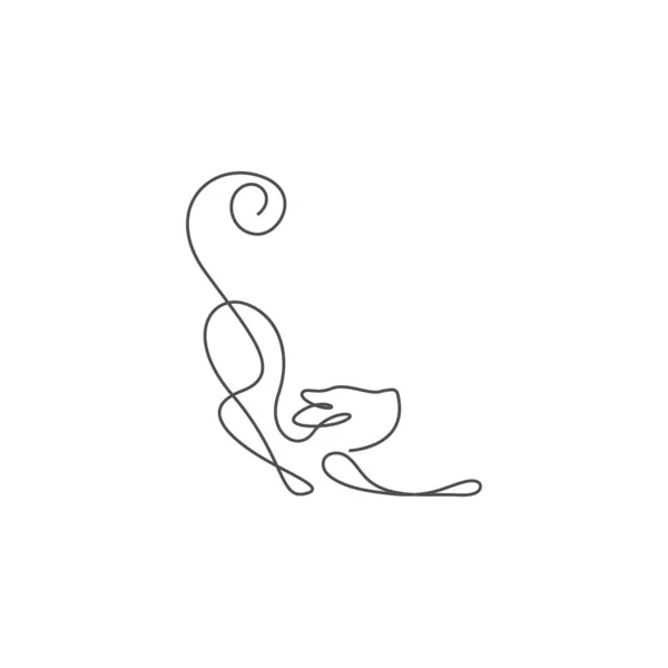 Cat Line Art Design Illustration Template — 图库矢量图片