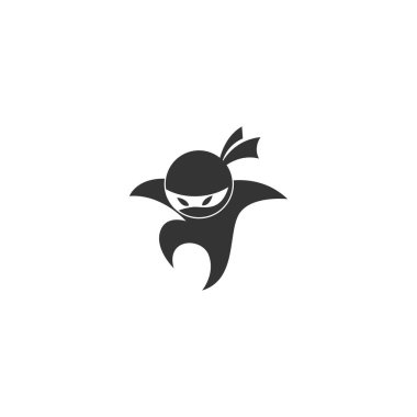 Ninja logo icon design illustration template
