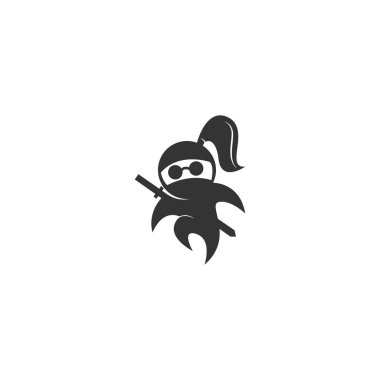 Ninja logo icon design illustration template