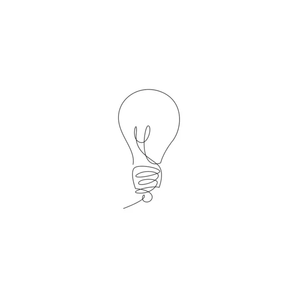 Light Bulb Line Art Icon Design Illustration Template — Stockvektor