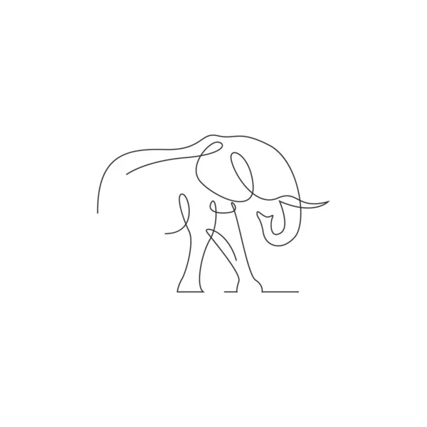 Elephant Icon Logo Design Illustration Template — ストックベクタ