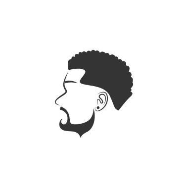 Men's hairstyle icon design illustration template