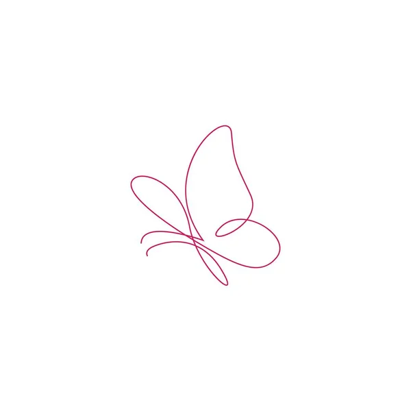 Butterfly line art image illustration template vector