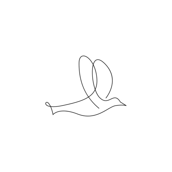 Bird Line Art Image Icon Design Illustration Template — Stock vektor