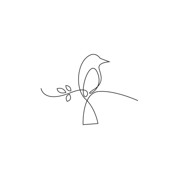 Bird line art image icon design illustration template