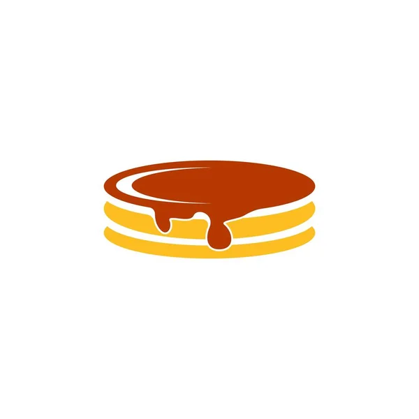 Pancake Icon Flat Design Illustration Template — Stockvektor