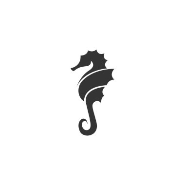 Seahorse icon logo design illustration template