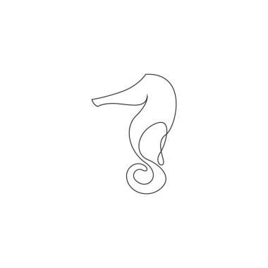 Seahorse icon logo design illustration template