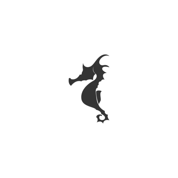 Seahorse Icon Logo Design Illustration Template — Stok Vektör