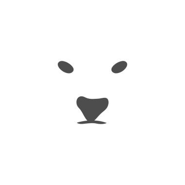 Bear icon logo design illustration template