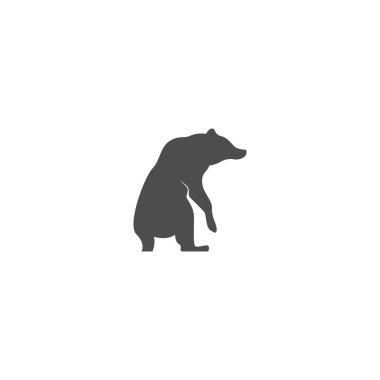 Bear icon logo design illustration template