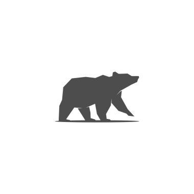 Bear icon logo design illustration template