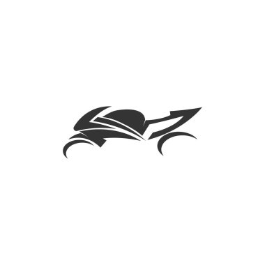 Motorcycle icon logo design illustration template