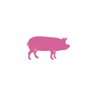Pig icon logo design illustration template