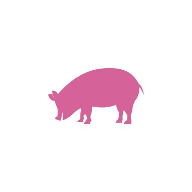 Pig icon logo design illustration template
