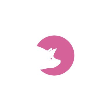 Pig icon logo design illustration template