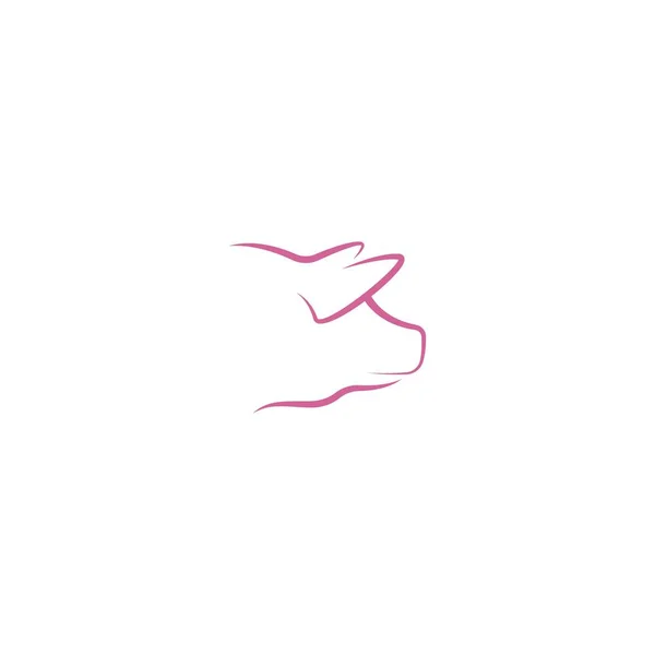 Pig Icon Logo Design Illustration Template — Stock vektor
