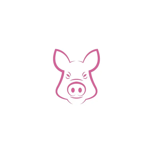 Pig Icon Logo Design Illustration Template — Vetor de Stock