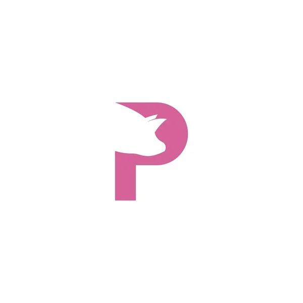 Pig Icon Logo Design Illustration Template — Image vectorielle