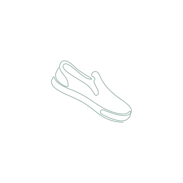 Ayakkabı Çizgisi Sanat Tasarımı Örnekleme Şablonu — Stok Vektör