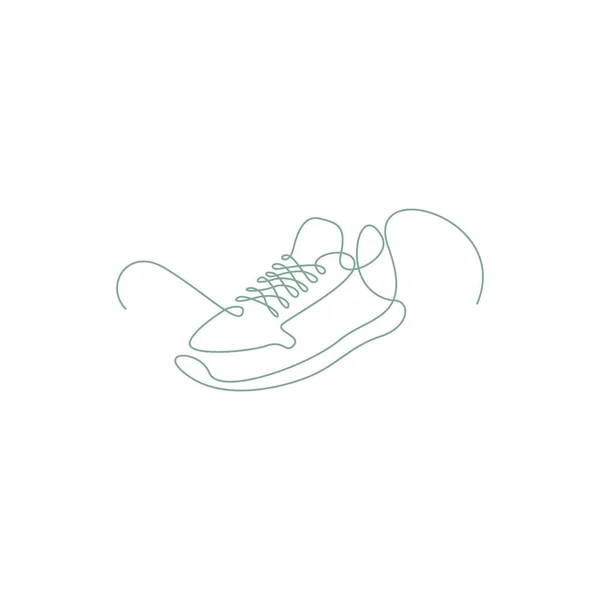 Shoes Line Art Design Illustration Template — Stockový vektor