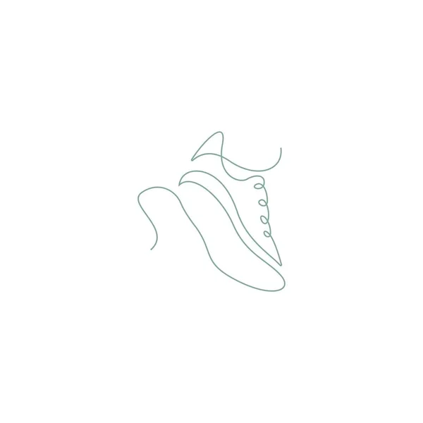 Sapatos Linha Arte Design Ilustração Modelo — Vetor de Stock