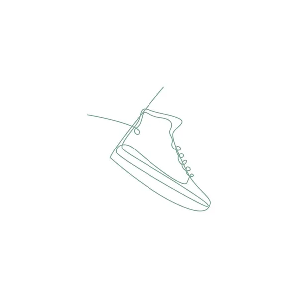 Sapatos Linha Arte Design Ilustração Modelo —  Vetores de Stock